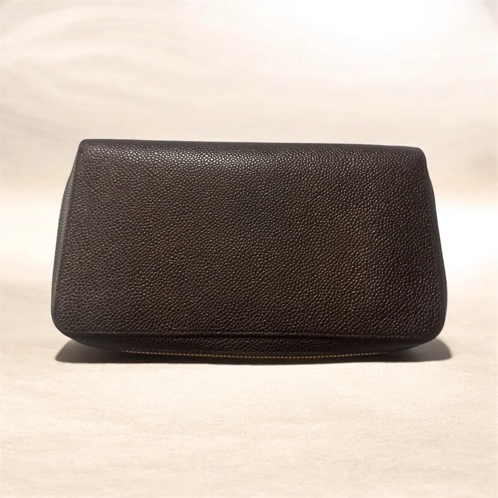Stefano Ricci Brown Genuine Italian Calf Leather Printed Continental Wallet